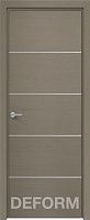 Межкомнатная дверь экошпон Deform Серия H Н-12, Дуб французский серый