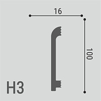 Плинтус напольный из полистирола Де-Багет H 3