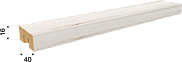 Декоративная интерьерная рейка из МДФ Stella Бриона Дуб Санремо Белый 2700х40х16 Распродажа