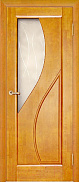 Межкомнатная дверь массив ольхи Vilario (Стройдетали) Дива Медовый орех Мателюкс бронза (фрезеровка)