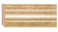 Плинтус напольный из полистирола уплотненного Декомастер Матовое золото 153-933 (95*15*2400мм)