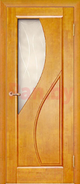 Межкомнатная дверь массив ольхи Vilario (Стройдетали) Дива Медовый орех Мателюкс бронза (фрезеровка) фото № 1