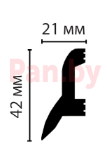 Плинтус напольный из дюрополимера Декомастер D230 (42*21*2000 мм) фото № 2