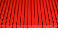 Поликарбонат сотовый Sotalux Красный 6 мм