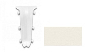 Угол внутренний для плинтуса ПВХ Ideal Деконика 033 Кремово-белый 55 мм