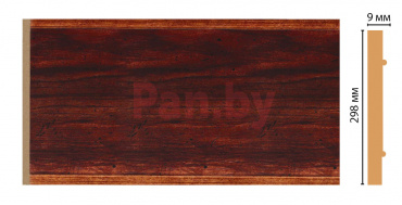 Декоративная панель из полистирола Декомастер Красное дерево B30-1084 2400х298х9 фото № 1
