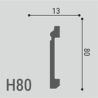 Плинтус напольный из полистирола Де-Багет H 80