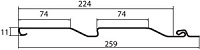 Сайдинг наружный виниловый Grand Line Premium Acryl Корабельная доска Темный дуб, 3,6м