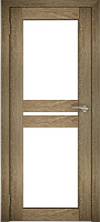 Межкомнатная дверь экошпон Юни Амати 19, Дуб Шале натуральный (белое стекло)