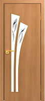 Межкомнатная дверь МДФ ламинированная Юни Стандарт С-7, Миланский орех (фьюзинг)